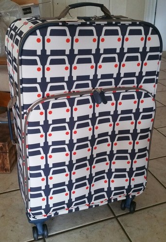 orla kiely wheeled luggage